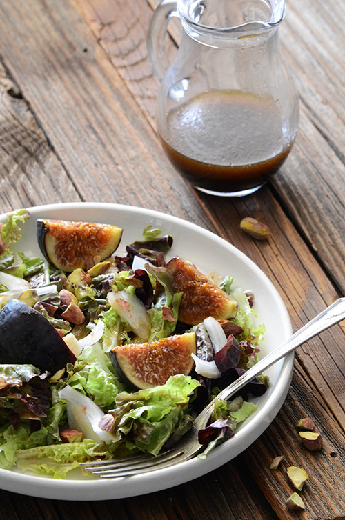 Fresh Fig Pistachio Salad with Pomegranate Dressing An Edible Mosaic