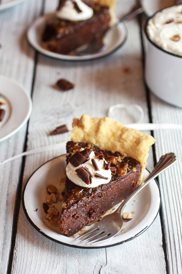 Fudge Brownie and Chocolate Creme Brulee Pie