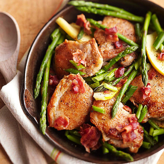 Chicken, Bacon, and Asparagus Skillet
