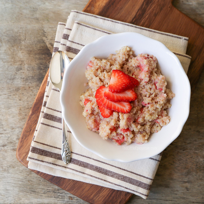 Strawberries and Cream Breakfast Quinoa