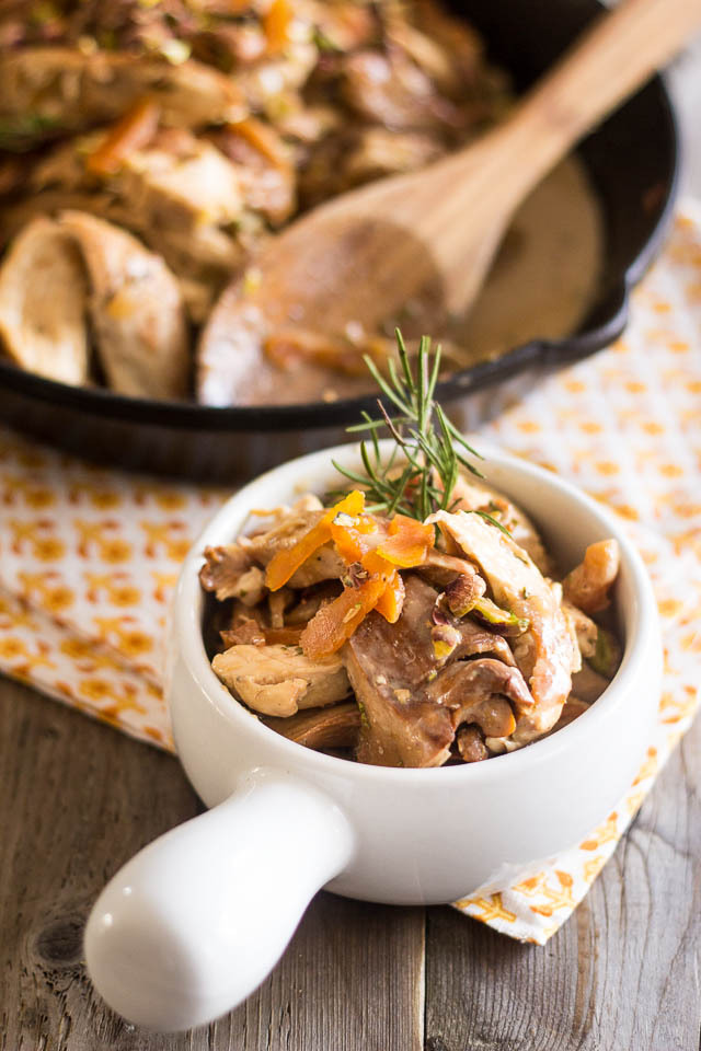 Chicken Casserole with Chanterelles and Goat Cheese