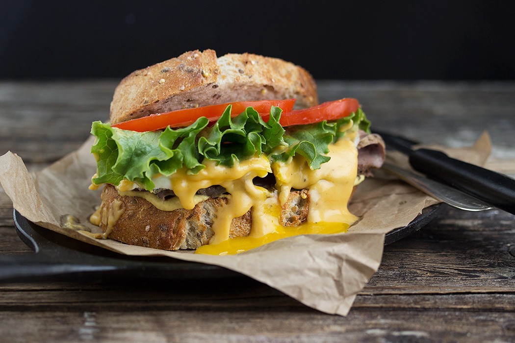 Roast Beef Sandwich with Cheddar Ale Sauce