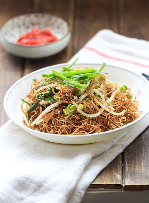 Soy Sauce Fried Noodles (Chow Mein)Source